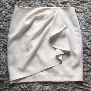 Zara white ruffle skirt